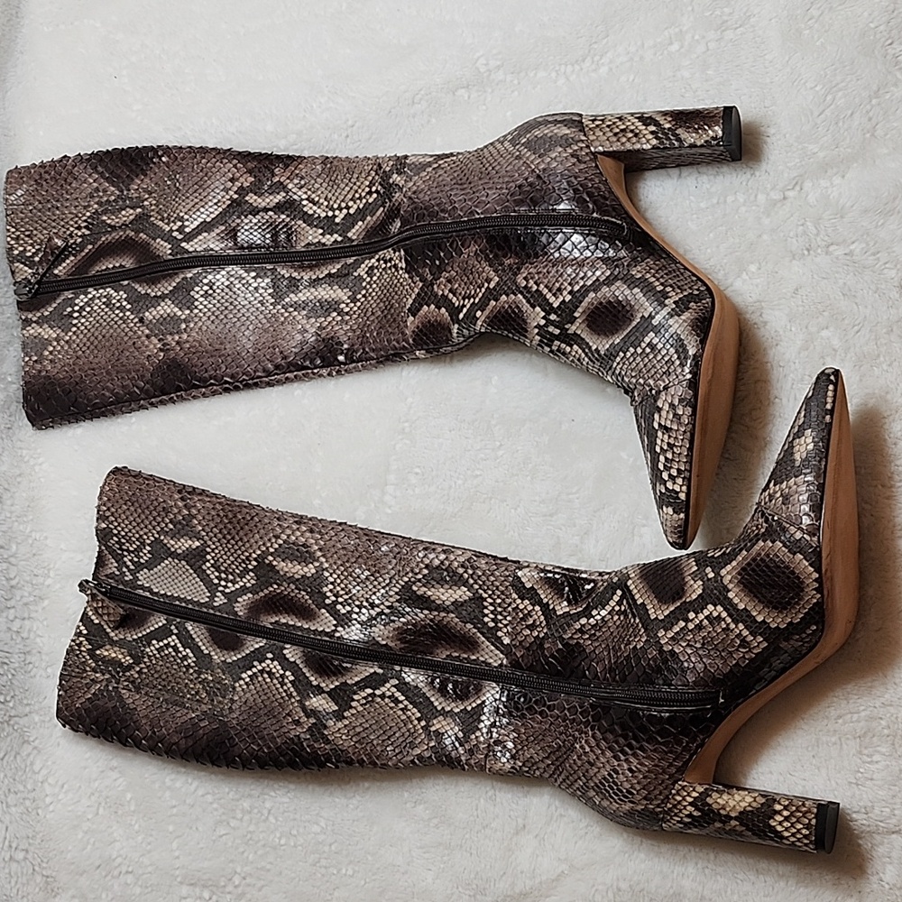Alexandre Birman Benta Python Knee-High Boots Siz… - image 2